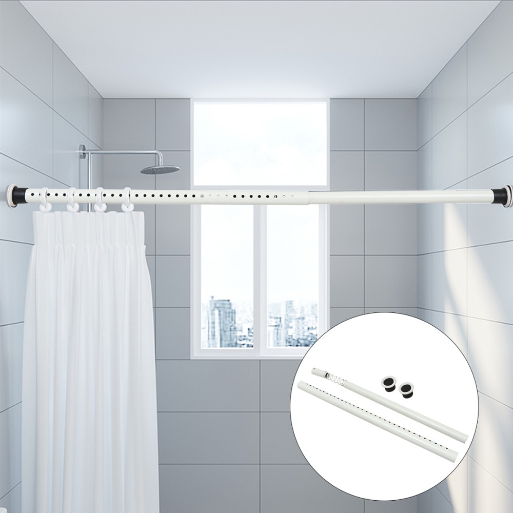 1pc Thicken Curtain Rod Multipurpose Tension Pole Punch Free Telescopic Rod