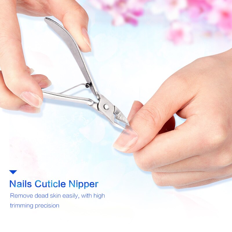 Pinza para la cutícula del dedo del pie, cortador de uñas de acero inoxidable, Tijera para cutículas, manicura, herramientas de Arte de uñas, 1 ud.
