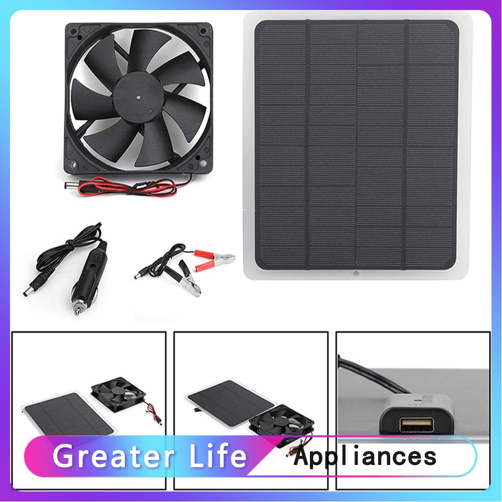 20W Outdoor Solar Exhaust Fan Air Extractor Solar Panel Powered Ventilator Cleaning Cooling Window Wall Bathroom Kitchen Fan
