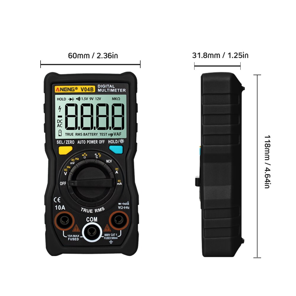 Digital Multimeter 6000 counts Auto Ranging AC/DC ... – Grandado