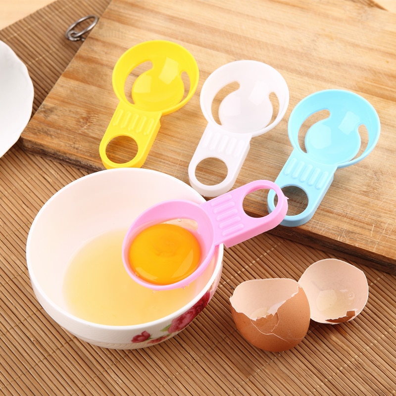 Køkken farve æggehvide separator kort håndtag ægbehandling æg separator køkken bageværktøj