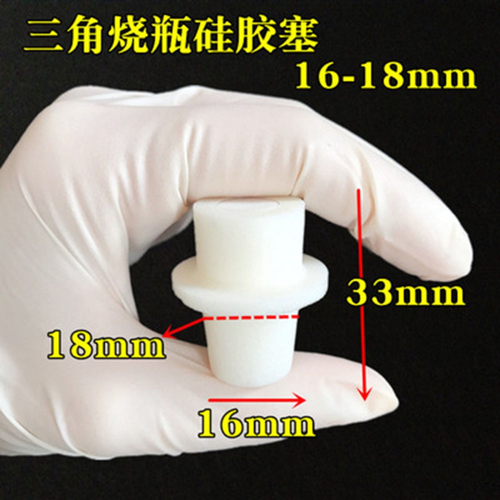 5pcs Siliconen Stopper voor Erlenmeyer Conische Driehoek Fles Bovenste Diameter 18mm * Lagere Diameter 16mm