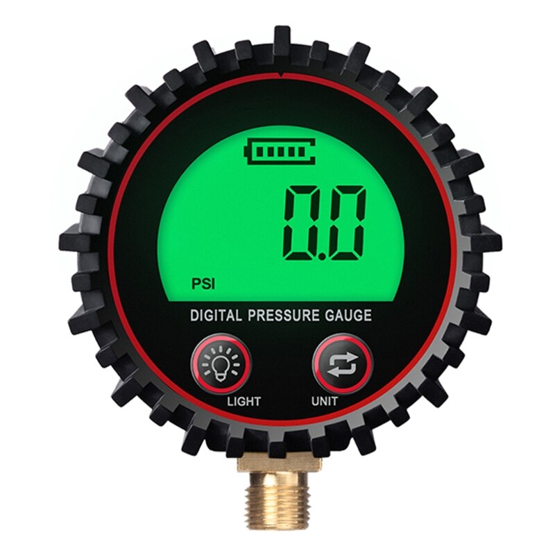Digital air pressure gauge, battery powered, with led light , 0-255 psi accuracy, 1%  professional gauges