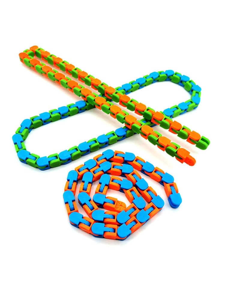 3PCS Wacky Tracks 24/48 Knot Chain Anti Stress Toy Squeezing Bicycle Chain Rotatable Bracelet Decompression Squisy
