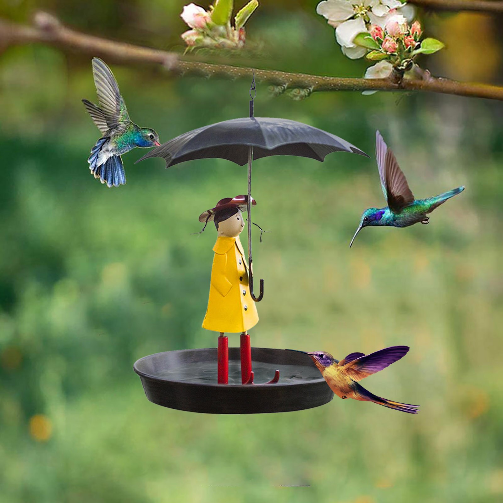 Bird Wild Bird Feeder Hummingbird Feeding Hanging Feeding Platform Table Garden Outdoor Ornament Hummingbird