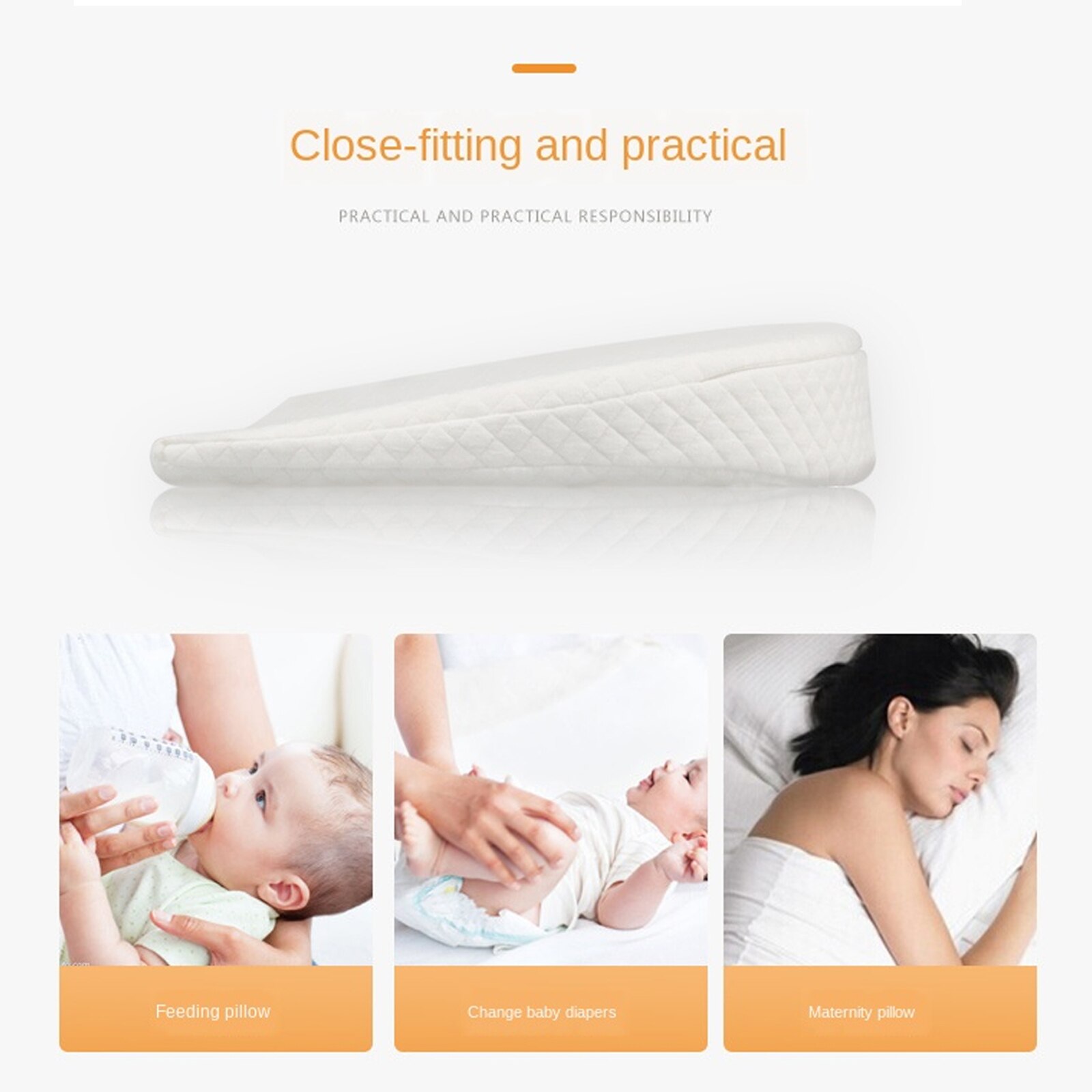 Baby Sleep Positioner Prevention Flat Head Anti Reflux Raised Colic Pillow Sleeping Improvement Cushion