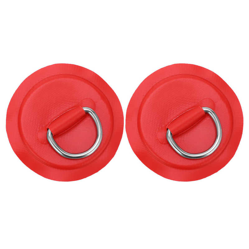 Boat Kayak D Ring Pad Patch PVC Inflatable Boat Raft Dinghy Canoe Surfboard Kayak Tie Down Fitting Surf Board Paddle Patch: Red