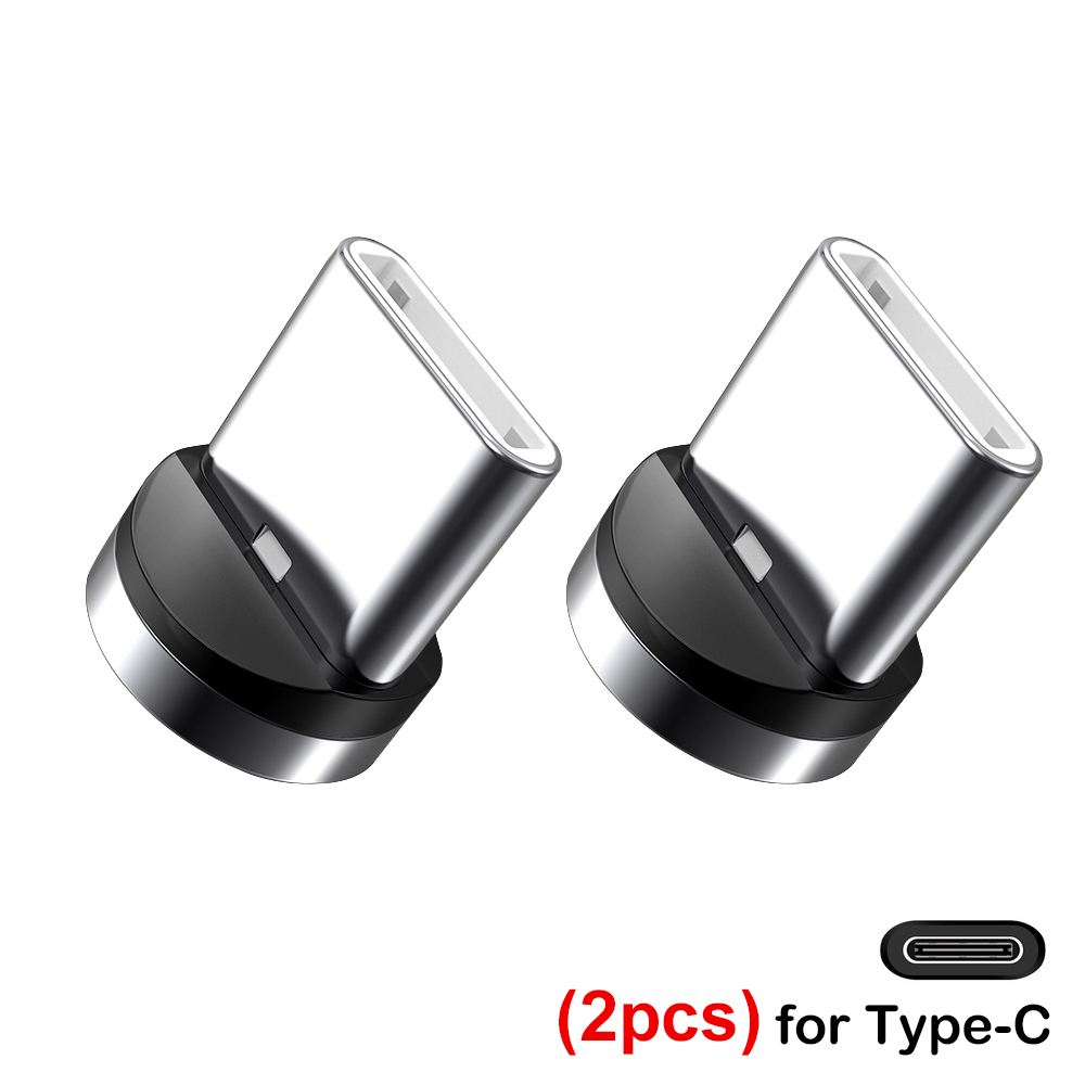1/5pcs Round Magnetic Cable Tip Micro USB Charging Cable Plug USB Type C Magnet Cable Adapter for Iphone Magnet Charger Adapter: Matte Black