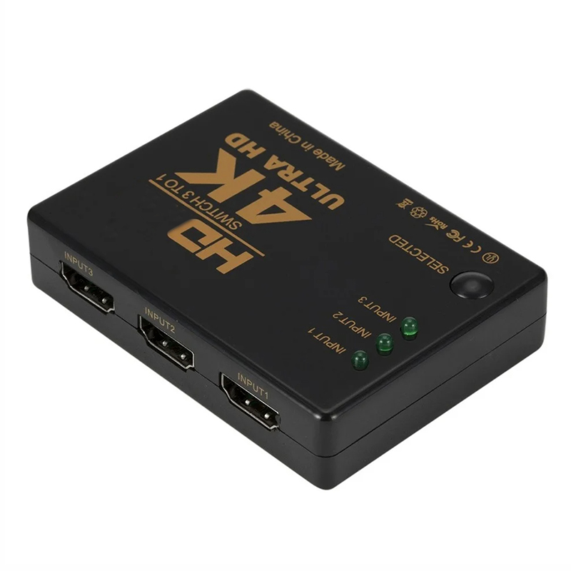 HDMI-compatible Switch 4K Switcher 3 In 1 Out Full HD 1080P Video Cable Splitter 1x3 Hub Adapter Converter For TV Box HDTV PC