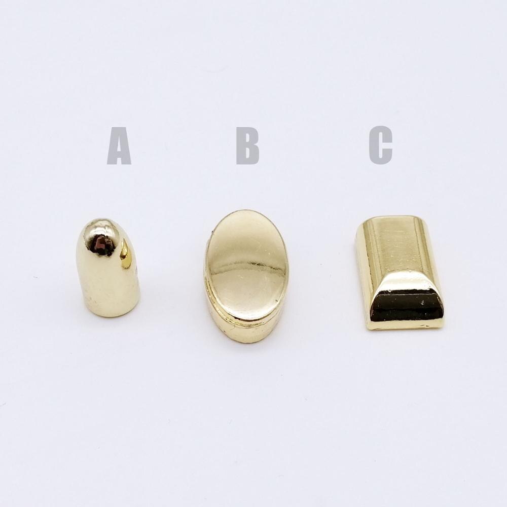 5pcs Metal Open Closed End Zipper Stopper Zip Stop Lock Tail Plug for Leather Bag Handbag Purse Garment Coat Repair With Screw: Golden / type C