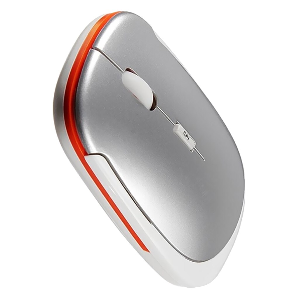 Cute Mini 2.4 GHz 1000DPI Wireless Optical Mouse Office Mice for Notebooks: silver 100x53x20mm