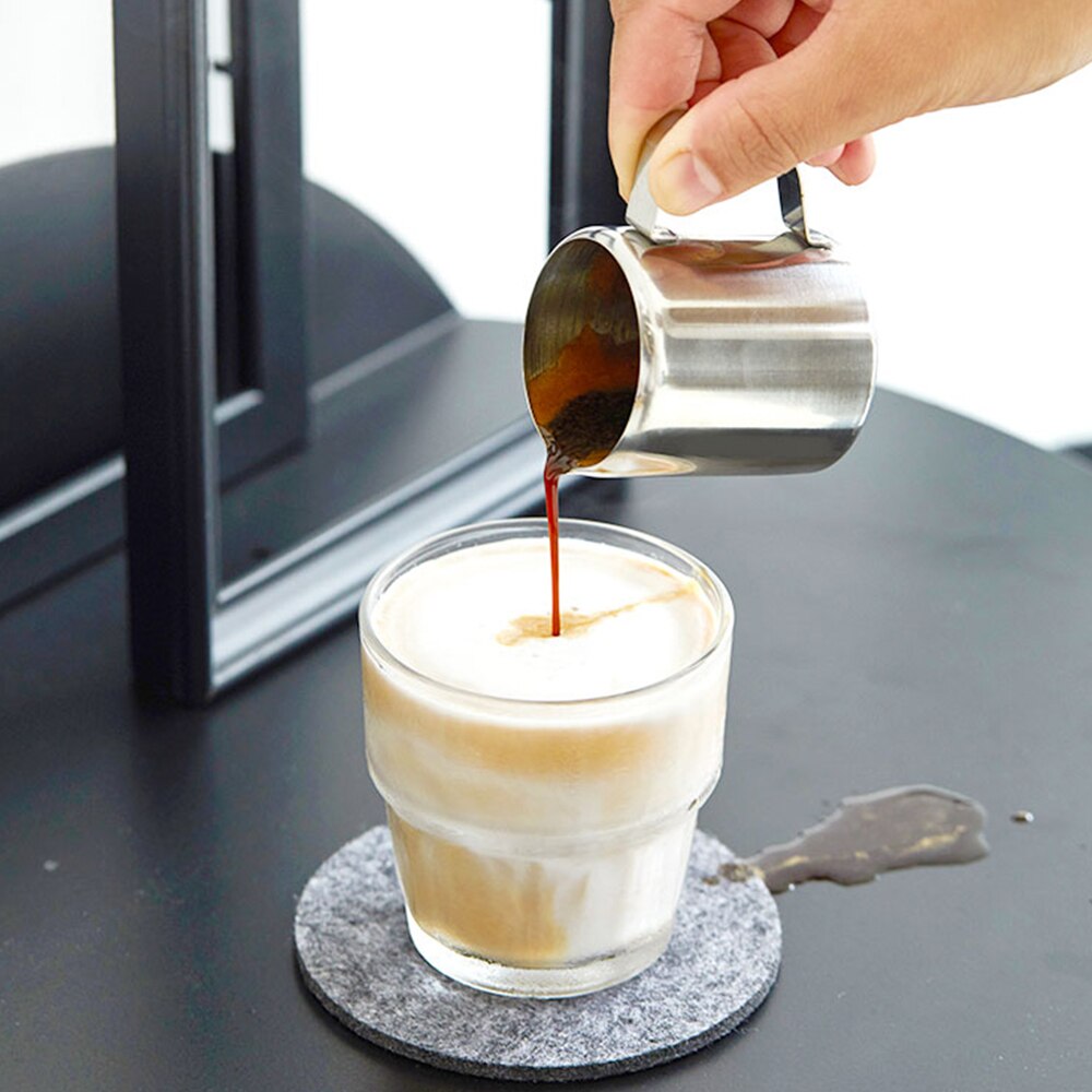 Mini Stainless Steel Milk Pitcher Cup Coffee Jug Cappuccino Latte Art Pitcher Frothing Steam Cup Milk Pot Coffee Accessories