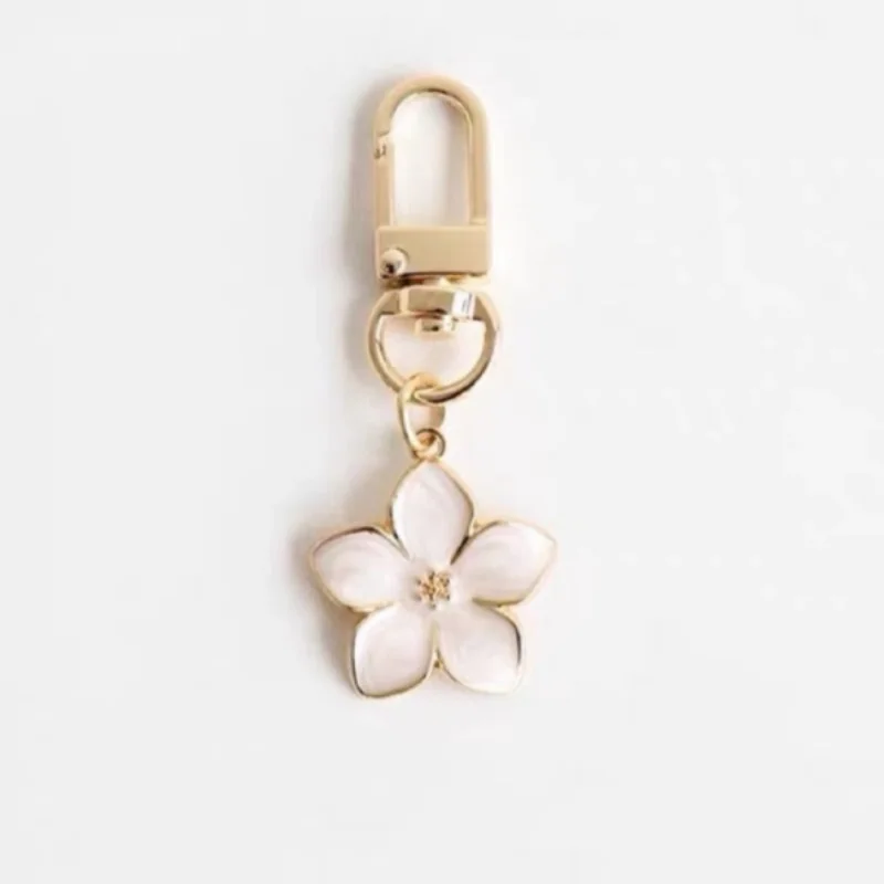White Pear Blossom Keychain Cute Accessories Keychain Couple Matching Keyrings Pendant Items For Boutique