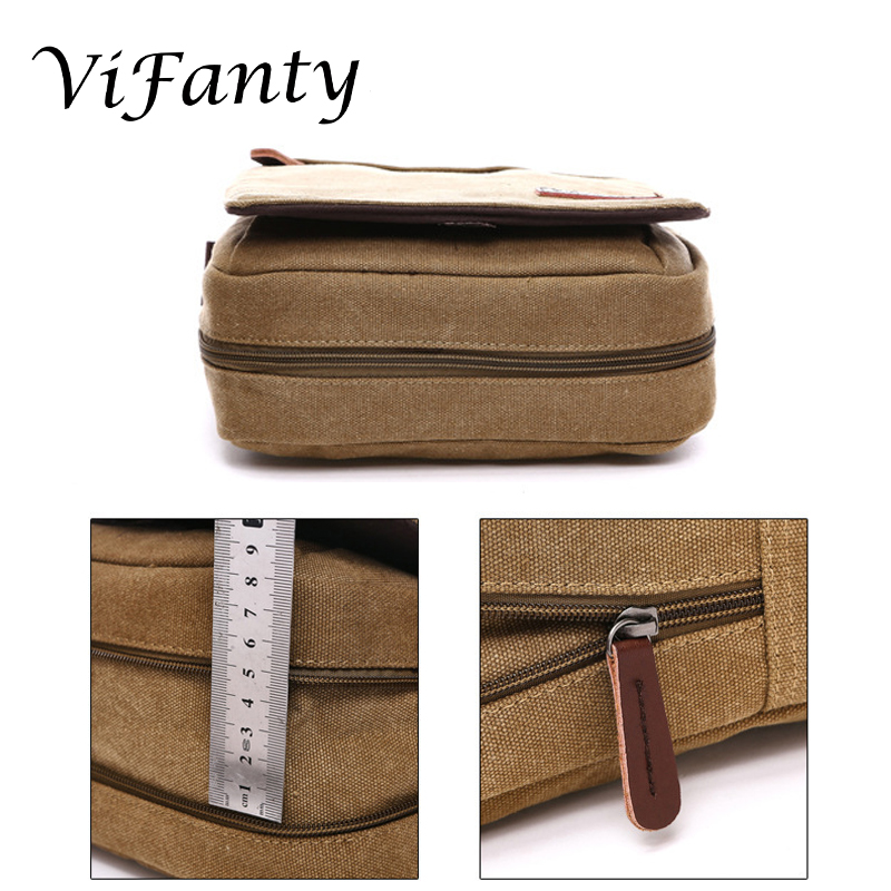 Messenger Bag voor Mannen, Canvas Crossbody Schoudertassen Vintage Satchel voor Reizen Werk Business