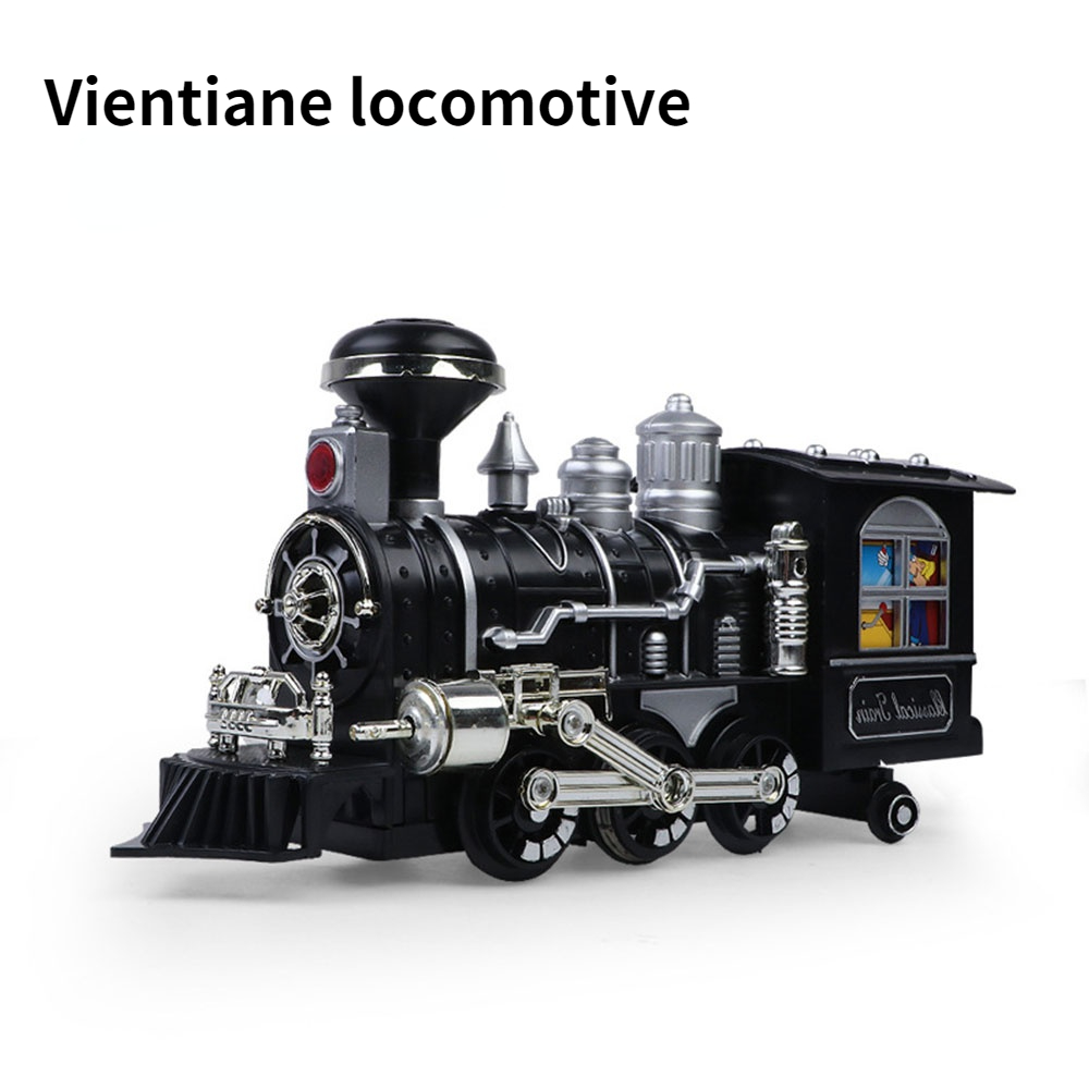 Pista de Tren Eléctrico clásico para niños, tren de carga de vapor, ferrocarril, modelo de simulación de vapor de agua, juguete para niños: NO RC A