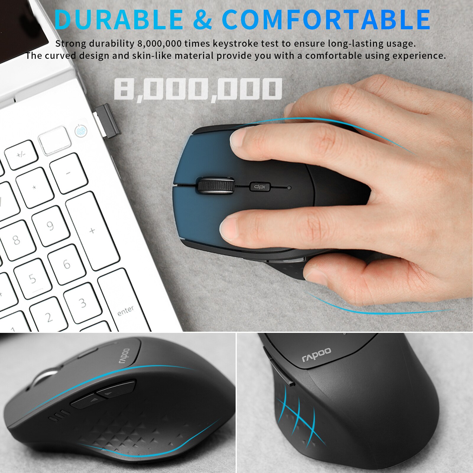 Rapoo App Rapoo Multi-Mode Bluetooth Muis Sluit Tot 4 Appara... – Vicedeal