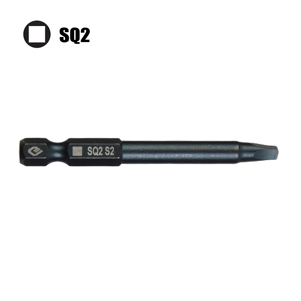 65mm sq0 sq1 sq2 fyrkantiga skruvmejselbitssats 1/4 tums skaft *magnetisk skruvmejsel -= elektrisk skruvmejsel =-=skruvmejselbits handverktyg: Guld-