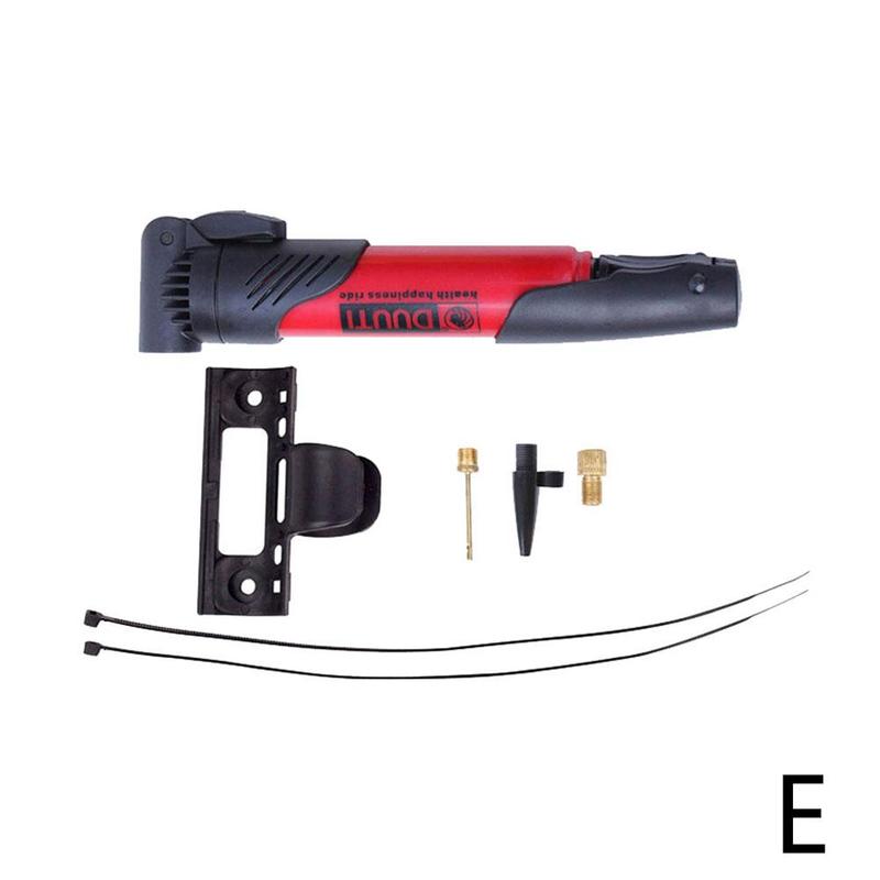 Bicycle Pump Mini Portable Multifunctional Tire Air Bike Mouth Inflator Plastic Cycling Ball Pump Tire Mtb Tyre High-streng T2u8: E