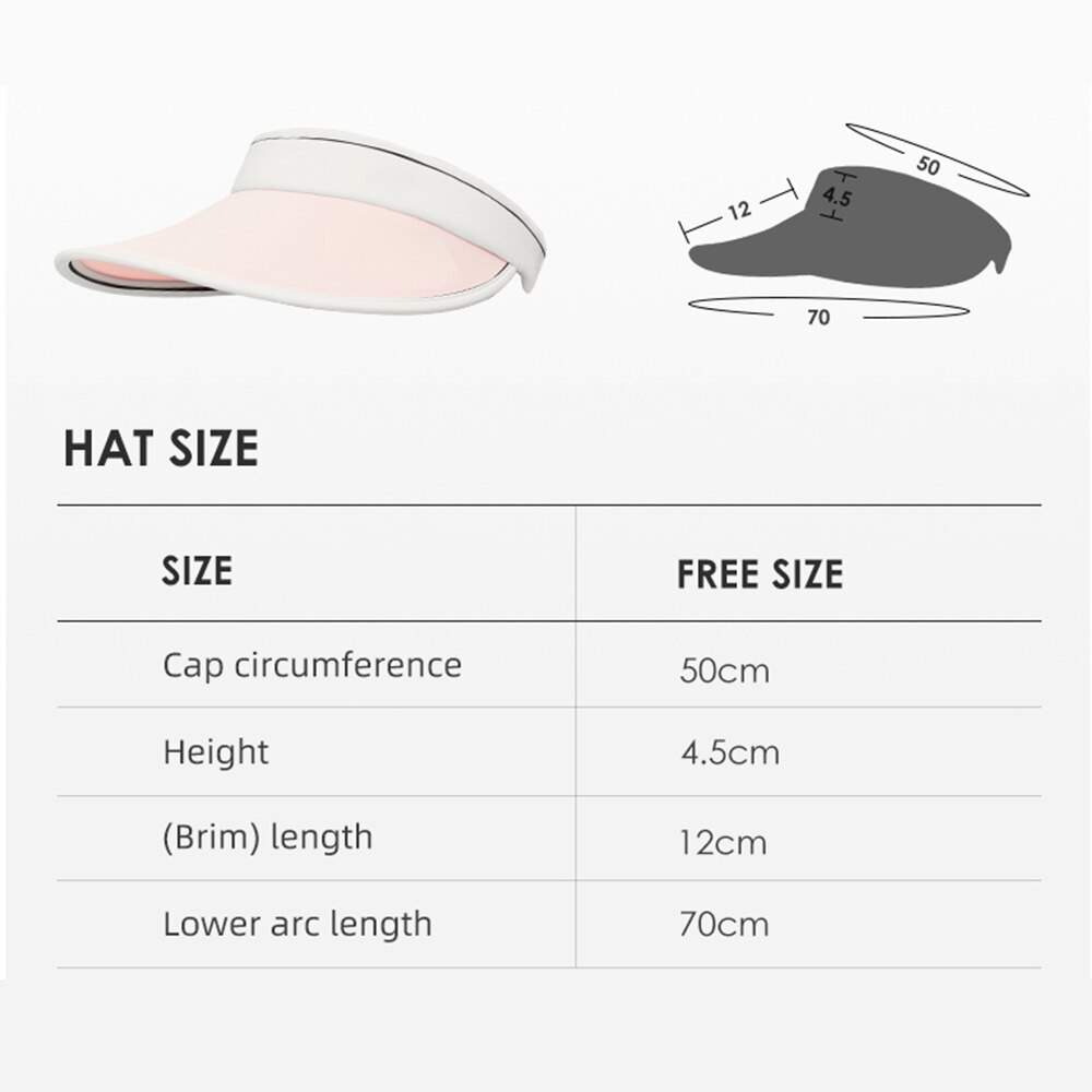 OhSunny Sun Visor Caps Sun Protection Anti-UV Sun Hats for Women Sports UPF50+ Sunscreen Unisex Panama Chapeu Feminino Cycling