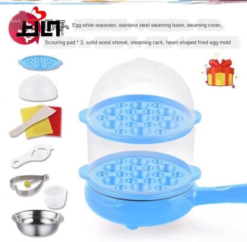 Sartén para freír huevos escalfados, sartén pequeña antiadherente, sartén para pancakes, enchufe pequeño para el desayuno en el dormitorio