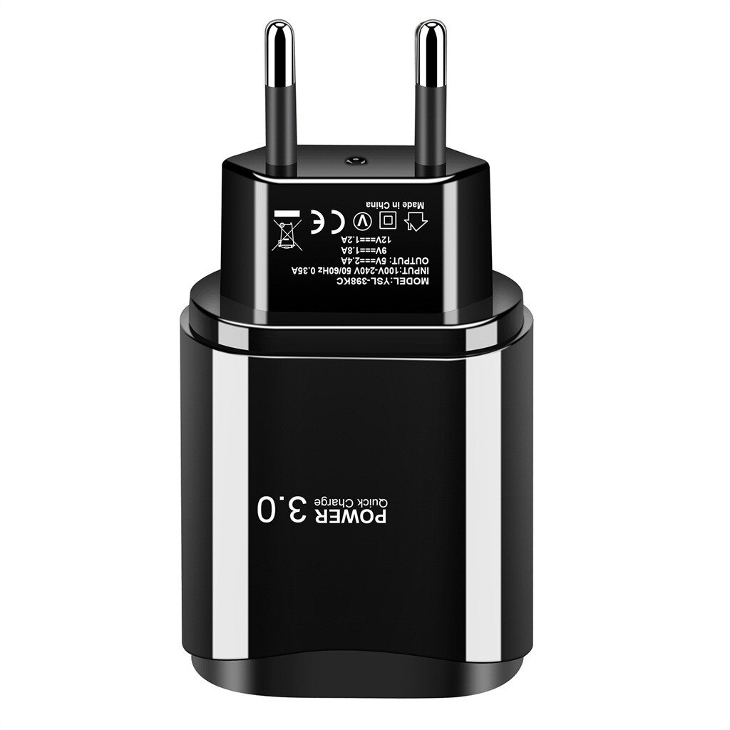 Fast Quick Lading Qc 3.0 Usb Hub Wall Charger 2.4a Power Adapter Eu Plug Telefoon Mobiele Telefoon Oplader Voor Usb oplader Voor Iphone
