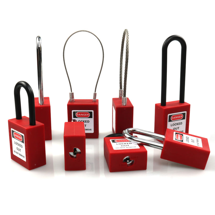 38mm industriële veiligheidshangsloten, loto-vergrendeling, nylon technische beugel, persoonlijke energievergrendeling, directe meerdere specificaties