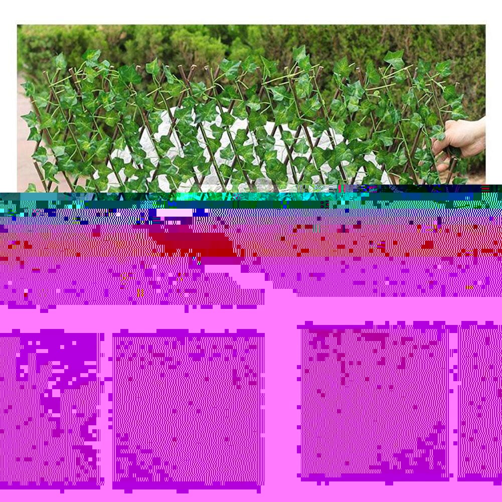 Retractable Artificial Garden Trellis Fence Expanding Frame Privacy Ivy Fence Faux Gardening Plant Decor Climbing Wood Vine V9l9