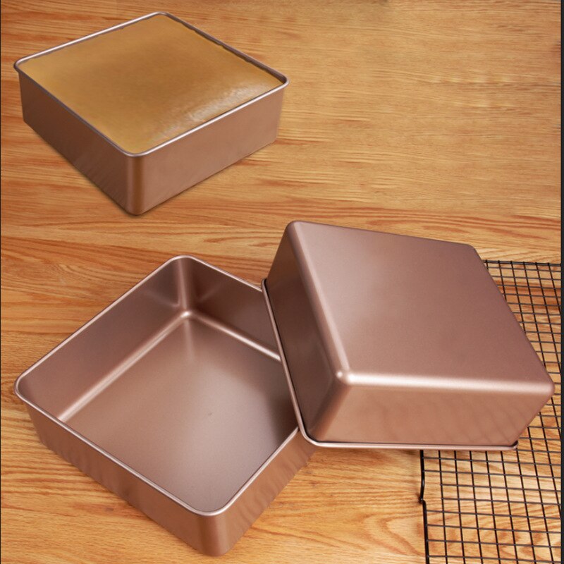 3 Size Square Cake Baking Dishes Bread Tin Tray Non-Stick Cheese Mousse Loaf Pans Brownie Cake Decorating Tools