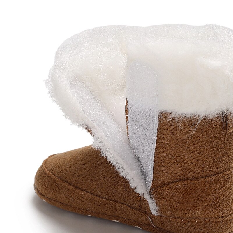 Warm Newborn Infant Baby Girls Boots Plush Bow Princess Baby Girls Ankle Snow Boots Winter Toddler Baby Shoes 0-12M