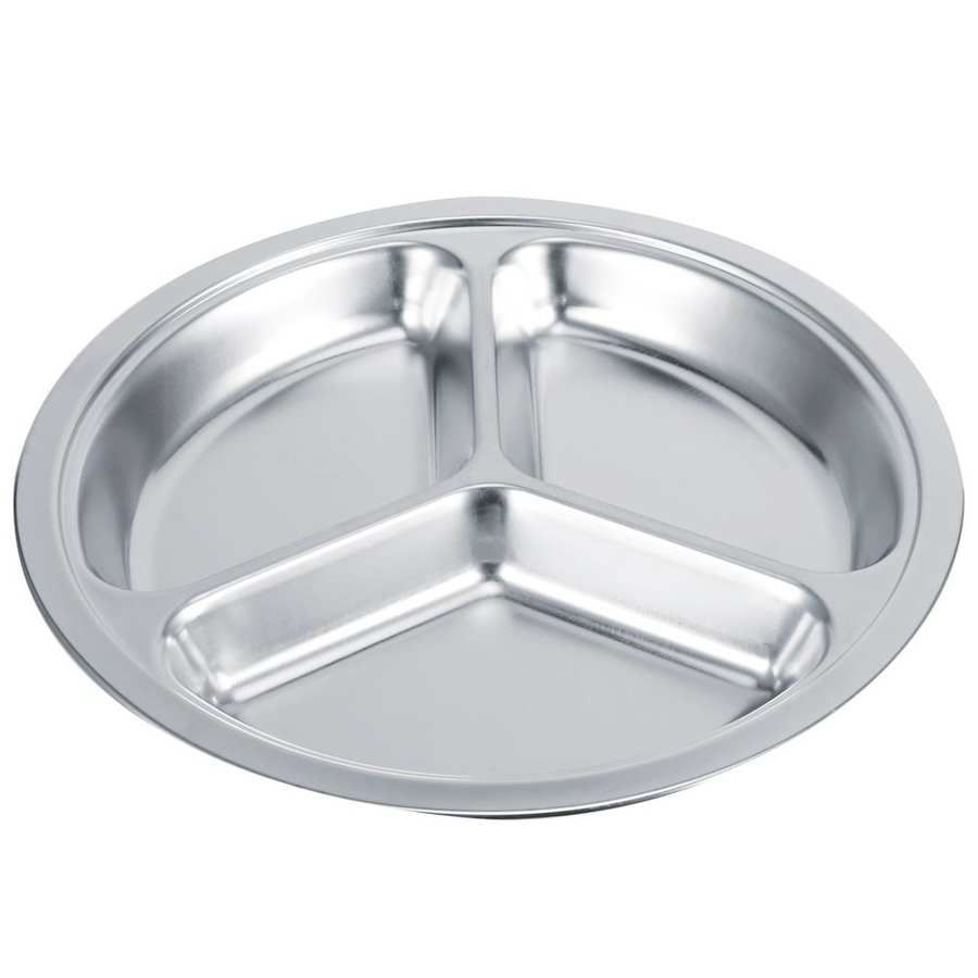 Thicken Divided Plate Dinner Tray Round Divided Service Plate for Home