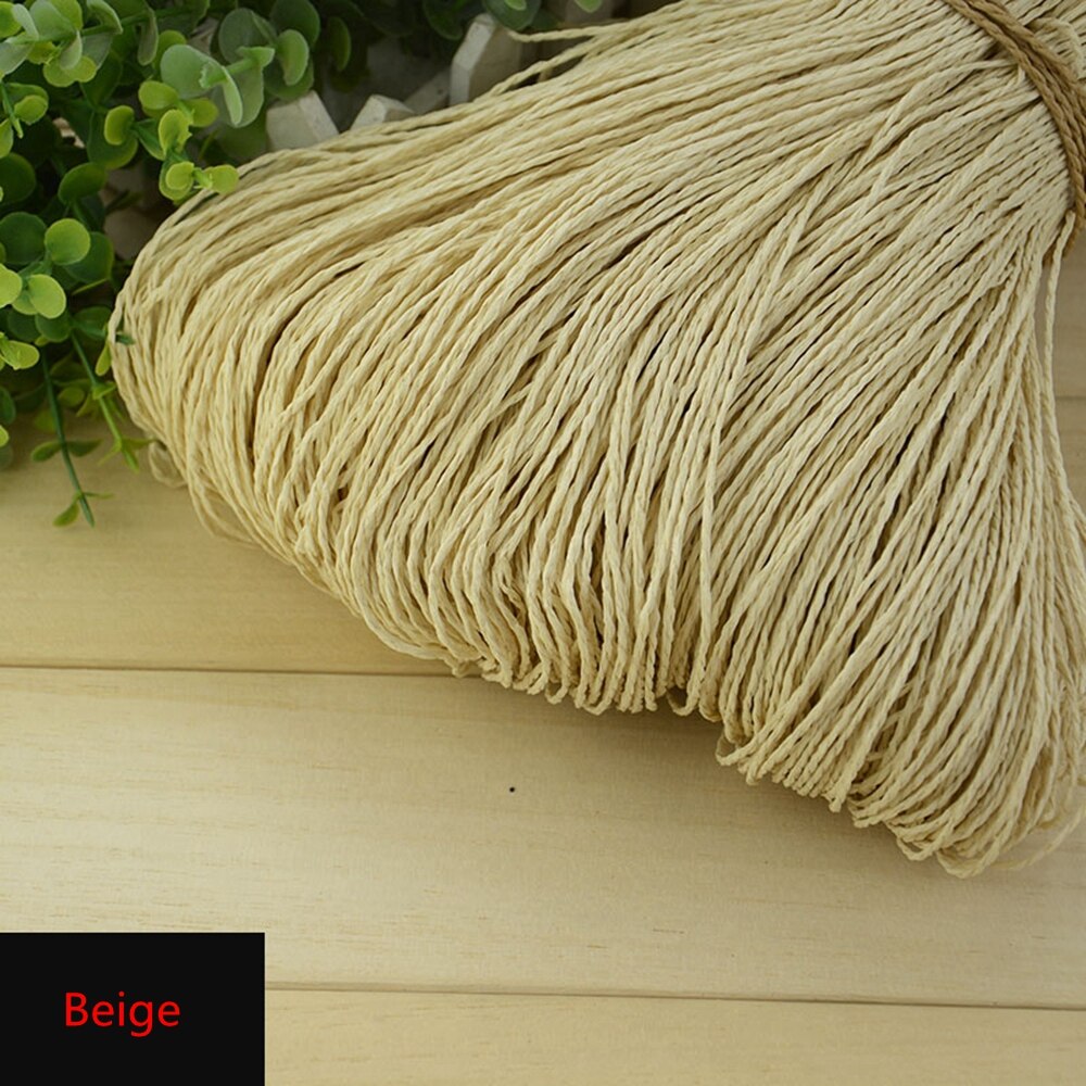 500G Raffia Stro Garen Handgemaakte Breien Hoed Haken Garen Handcrafts Materiaal
