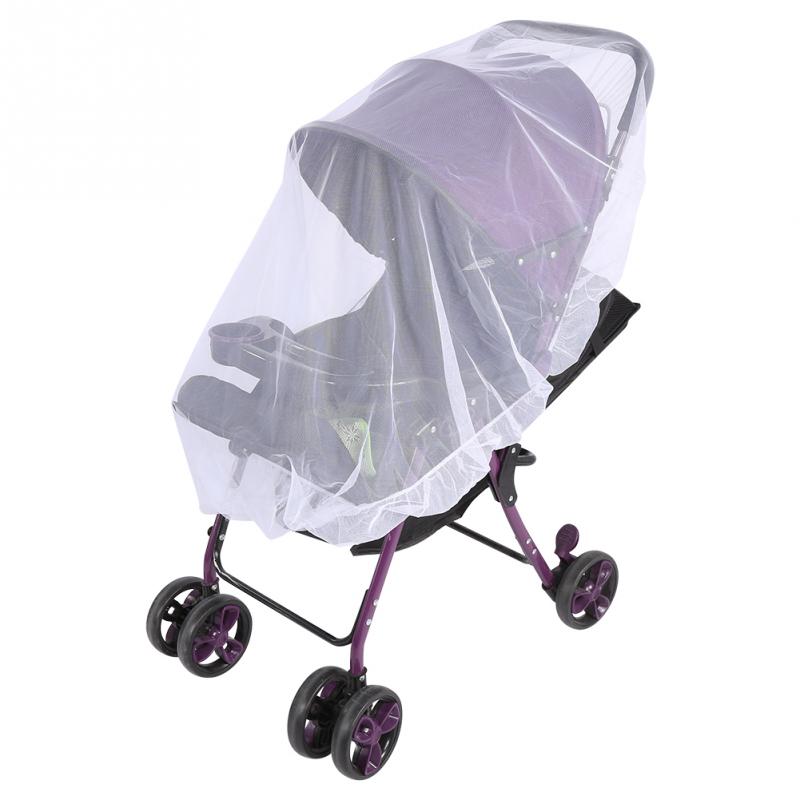 150cm baby's kinderwagen kinderwagen kar muggennet veilig gaas buggy wiegnet baby auto muggennet buggy hoes: Wit