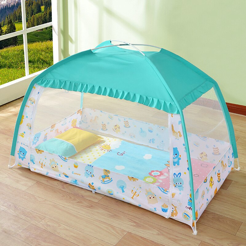 Tenda a rete per dormire per bambini estivi con staffa grande spazio per bambini zanzariera baldacchino per 0-8 anni biancheria da letto per bambini culla rete 4 dimensioni