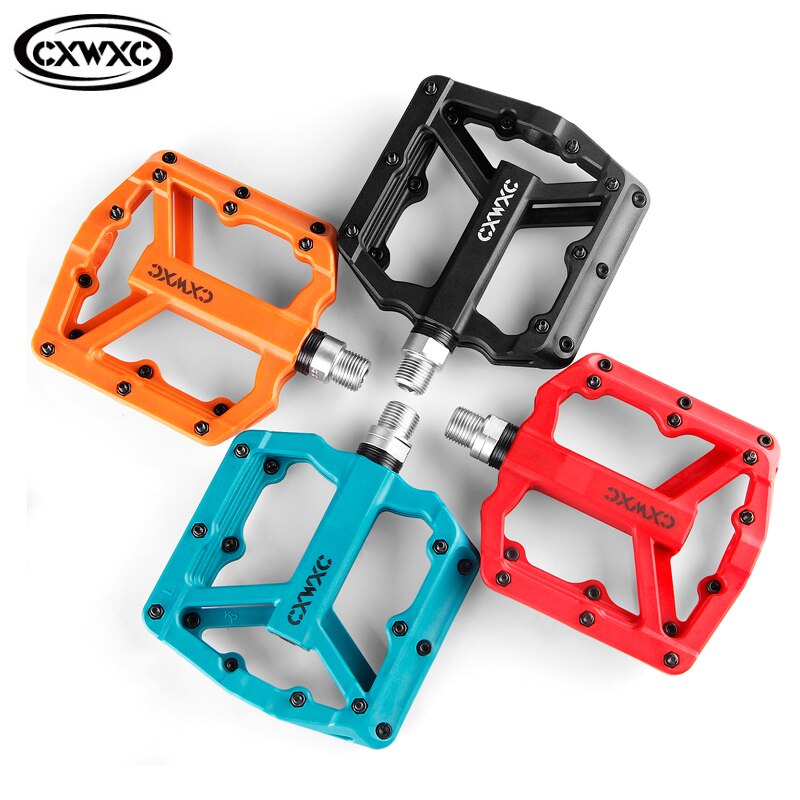 CXWXC ultralight flat mountain bike pedal nylon bicycle pedal mountain bike platform pedal 3 sealed bearing bicycle pedal