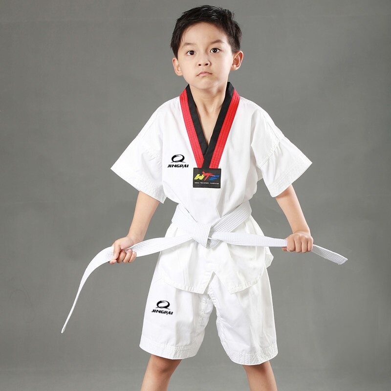 Taekwondo summer dobok adult kids taekwondo uniform white suit for taekwondo training