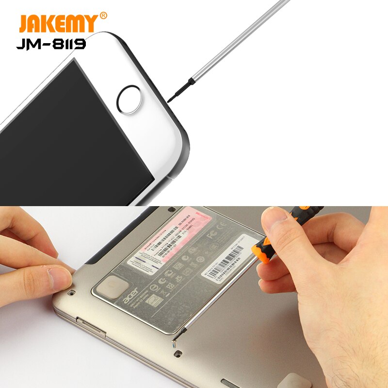 Jakemy Originele JM-8119 Mini Magnetische Precisie Schroevendraaier Diy Demontage Repair Hand Tool Voor Lenzenvloeistof Pc Mobiele Telefoon Tablet