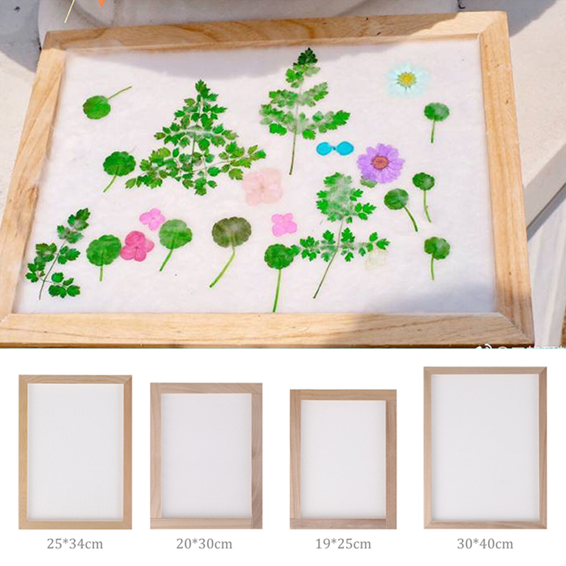 Paper Making Mould Screen Traditional Diy Craft Wooden Papermaking Screen Frame Kids Children Diy Paper Craft Rectangular Mold