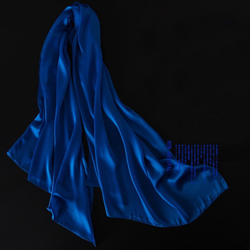 [aetrends] 12 enfärgade scarf siden filt scarf dam scarves z -3060: Kungsblå