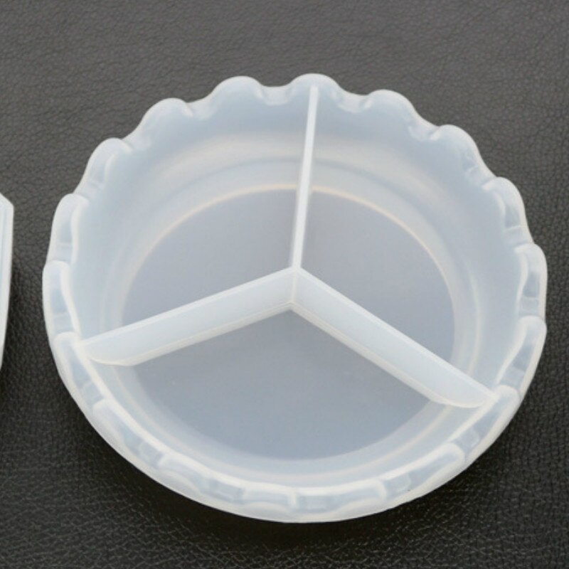 DIY crystal epoxy Resin mold irregular dish mold flower mirror manual storage box silicone mold: round