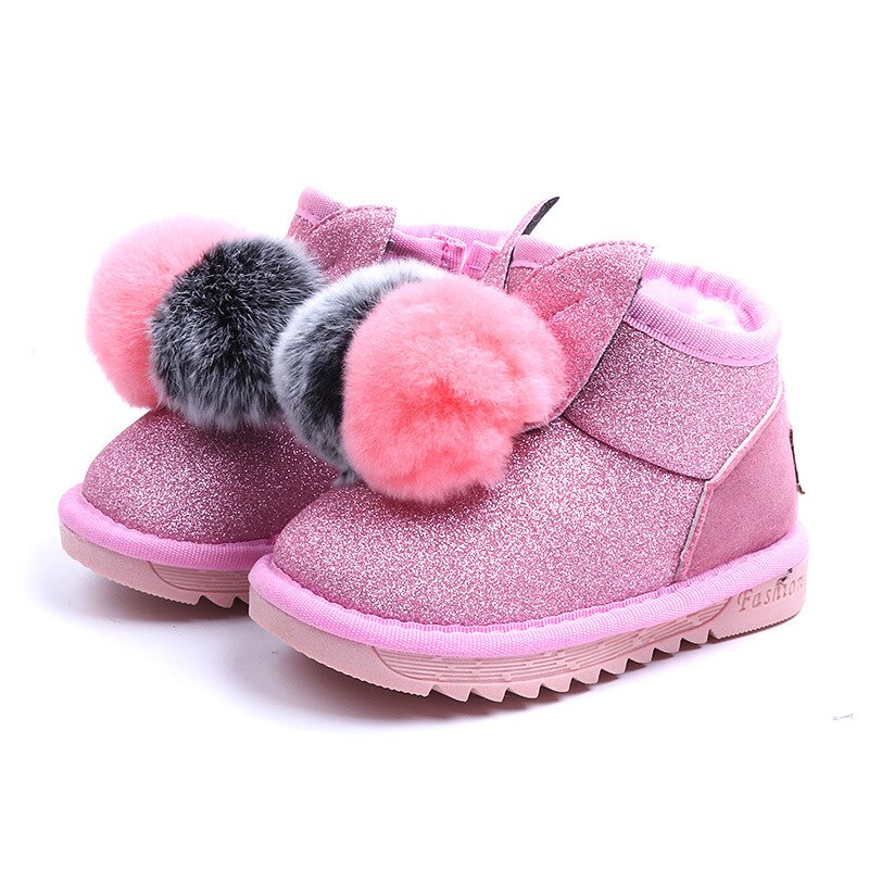 Kindersneeuwlaarzen winter katoenen schoenen voor kinderen meisjes zachte zool pluche warme casual schoenen jongens platte winterlaarzen 1 2 3 jaar oud
