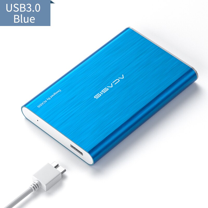Acasis Hdd Behuizing Case 2.5 Sata Naar Usb 3.0 Externe Behuizing Hdd Case Hard Drive Voor Ssd Schijf Hdd Box met Usb Kabel: Blue