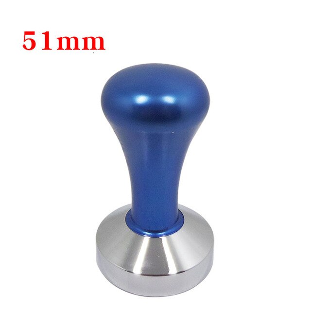 1/49/51/53/57. 5/58/58,35mm Chacate Schwarz Holz Tamper Kaffee Pulver Hammer mit 304 Edelstahl Basis Kaffee Zubehör: Flat Base 51mm5