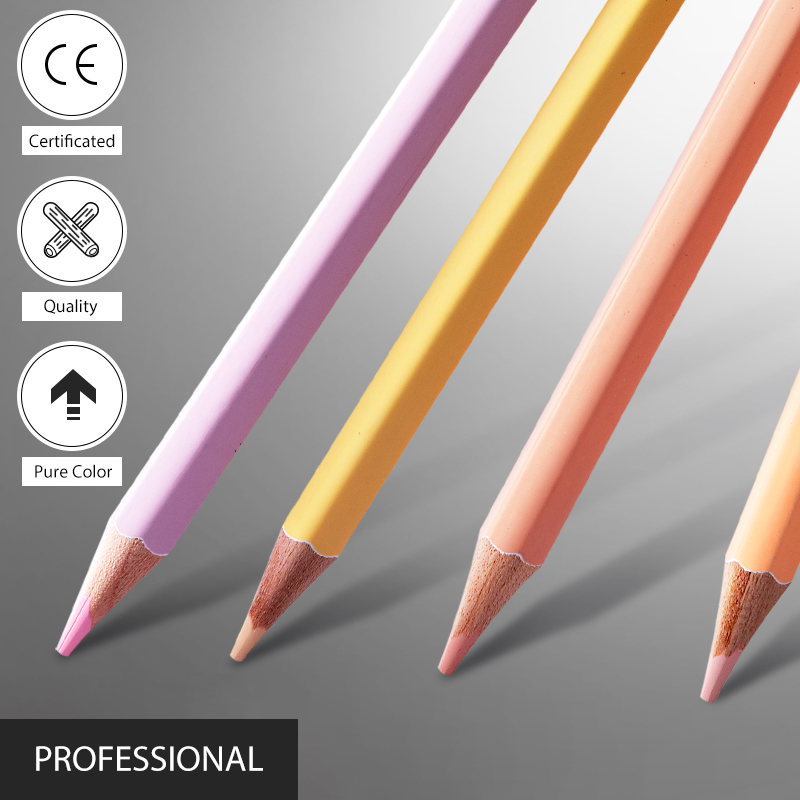 Juego de lápices de colores aceitosos profesionales, caja de cables de colores surtidos para dibujar artistas de pintura, útiles escolares para estudiantes, 24/36/48