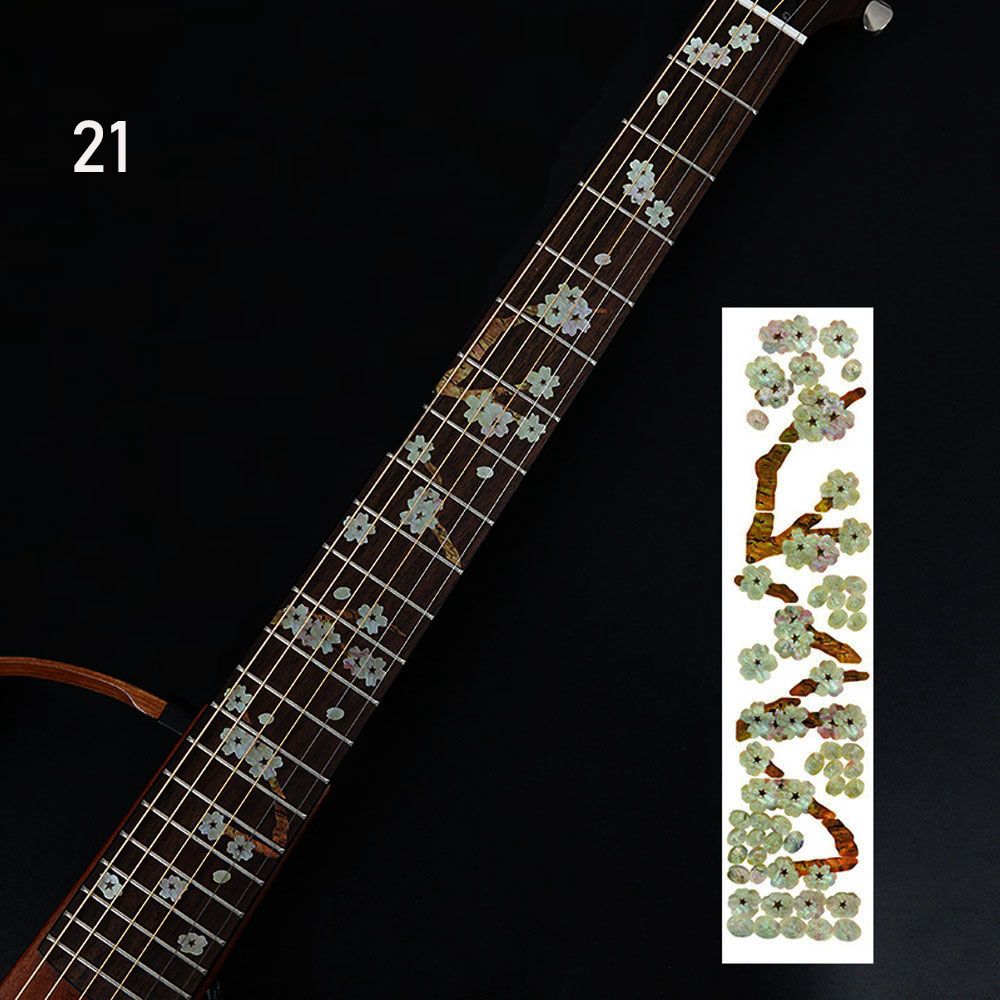 Instrument Decoraties Elektrische Gitaar Onderdelen Ultra Dunne Stickers Cross Inlay Stickers Toets Sticker Guitarra Accessoires