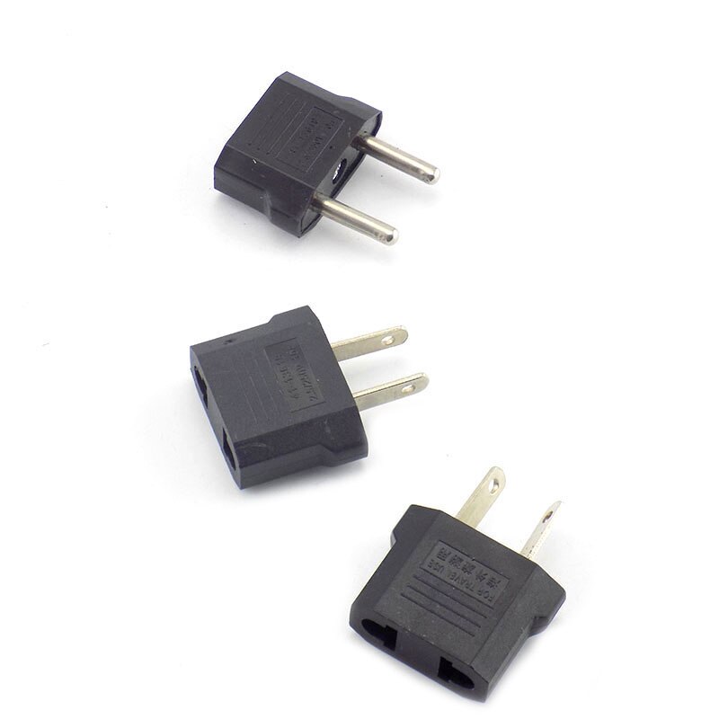 Adaptador de enchufe europeo, americano, australiano, Europeo, de viaje, conector de salida C1, 2 piezas