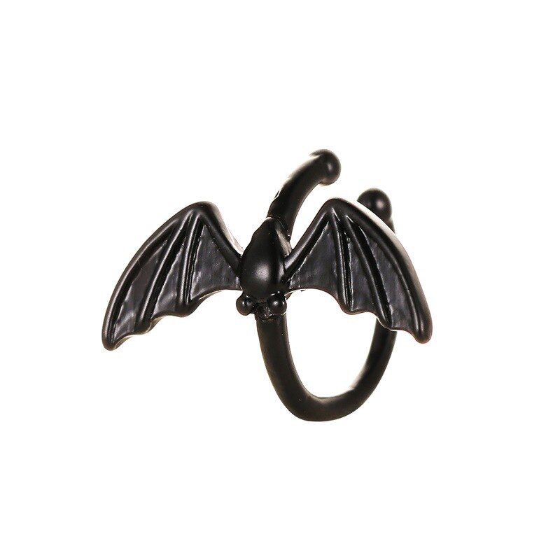 1Pc Gothic Diy Black Bat Vormige Oor Clips Draak Bat Clip Op Oorbellen Earcuff Femme Zilver Kleur Sieraden Oor bone Clip: 02