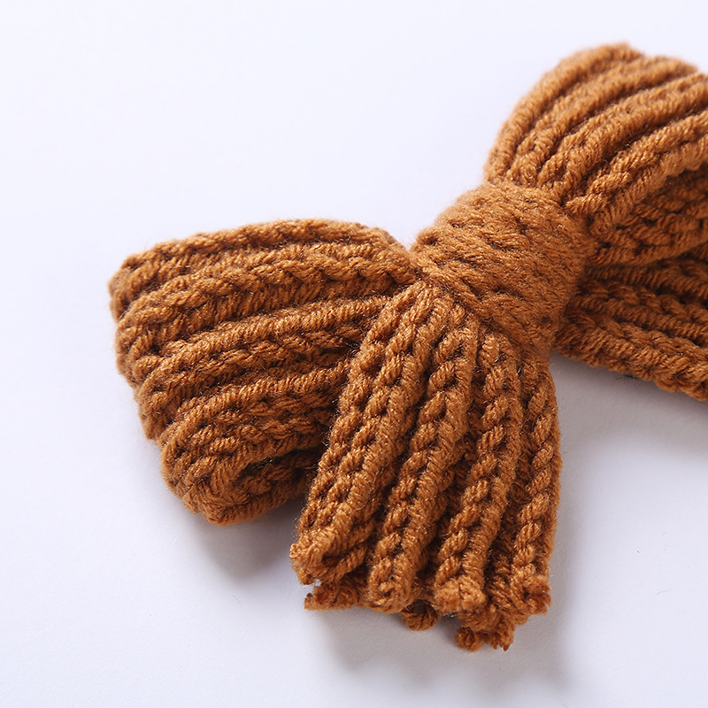 Herfst Winter Kinderen Hoofdtooi Meisjes Wol Boog Haarspeld Baby Haarspeld Baby Hoofddeksels Hoofdband Baby Meisje Accessoires