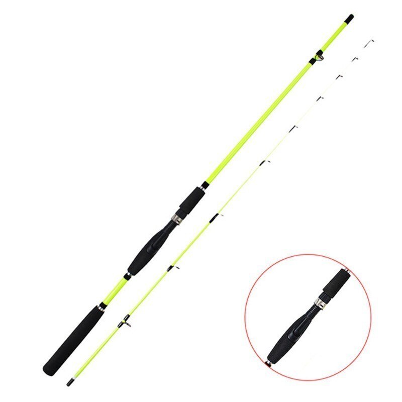 1.6m1.8m Spinning Fishing Rod Lure Wt:7-30g Carbon Fiber Ultralight Spinning Rods 2section Fast Action Lure Casting Fishing Pole: Yellow / 1.6m