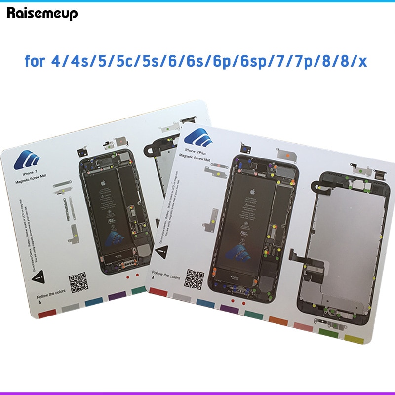 Alfombrilla de tornillo magnético para iphone 6, 6s, 7 plus, 7 p, 8, almohadilla de guía de trabajo, herramientas profesionales de reparación de placas, alfombrilla para iphone 7, 6s, 6 plus
