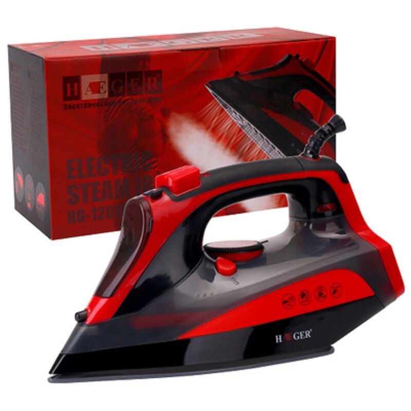 Handheld Large-Capacity Steam Iron Steam Generator Portable Travel Steamer Clothing Utensils: Red / EU